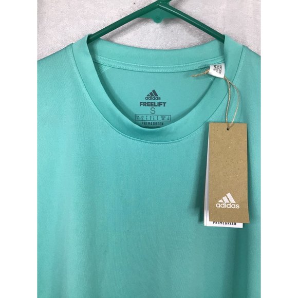 Adidas Primegreen Freelift Aeroready Teal Athletic Tee Shirt Men's Small - Picture 2 of 10